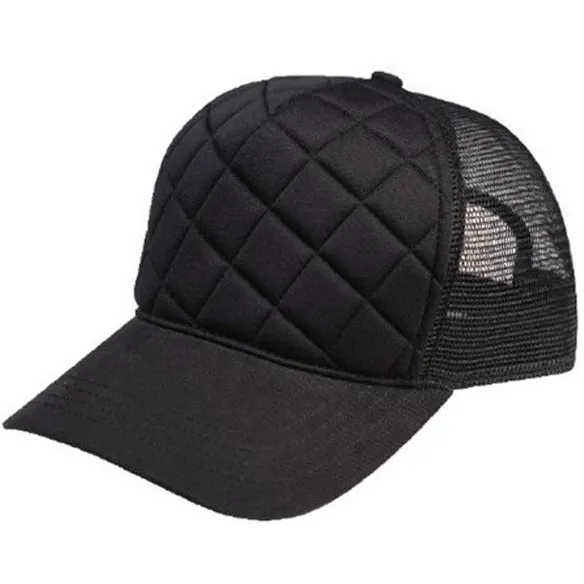 Quilted Foam Front Trucker Mesh Hats