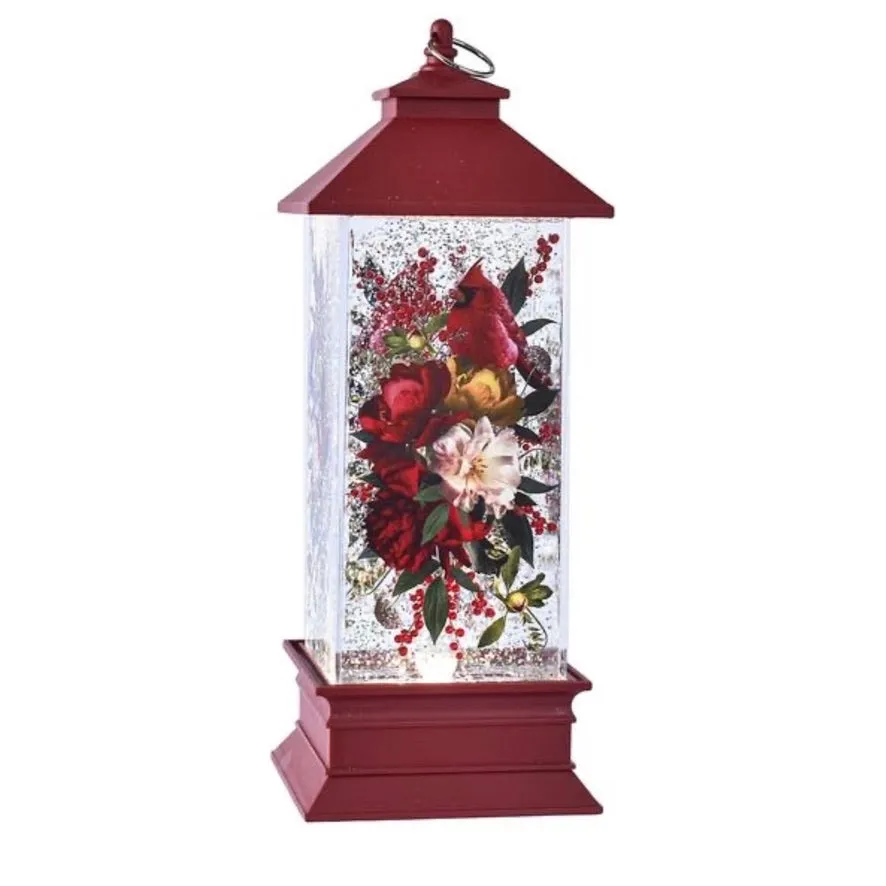 Red Floral Perpetual Snow Lantern