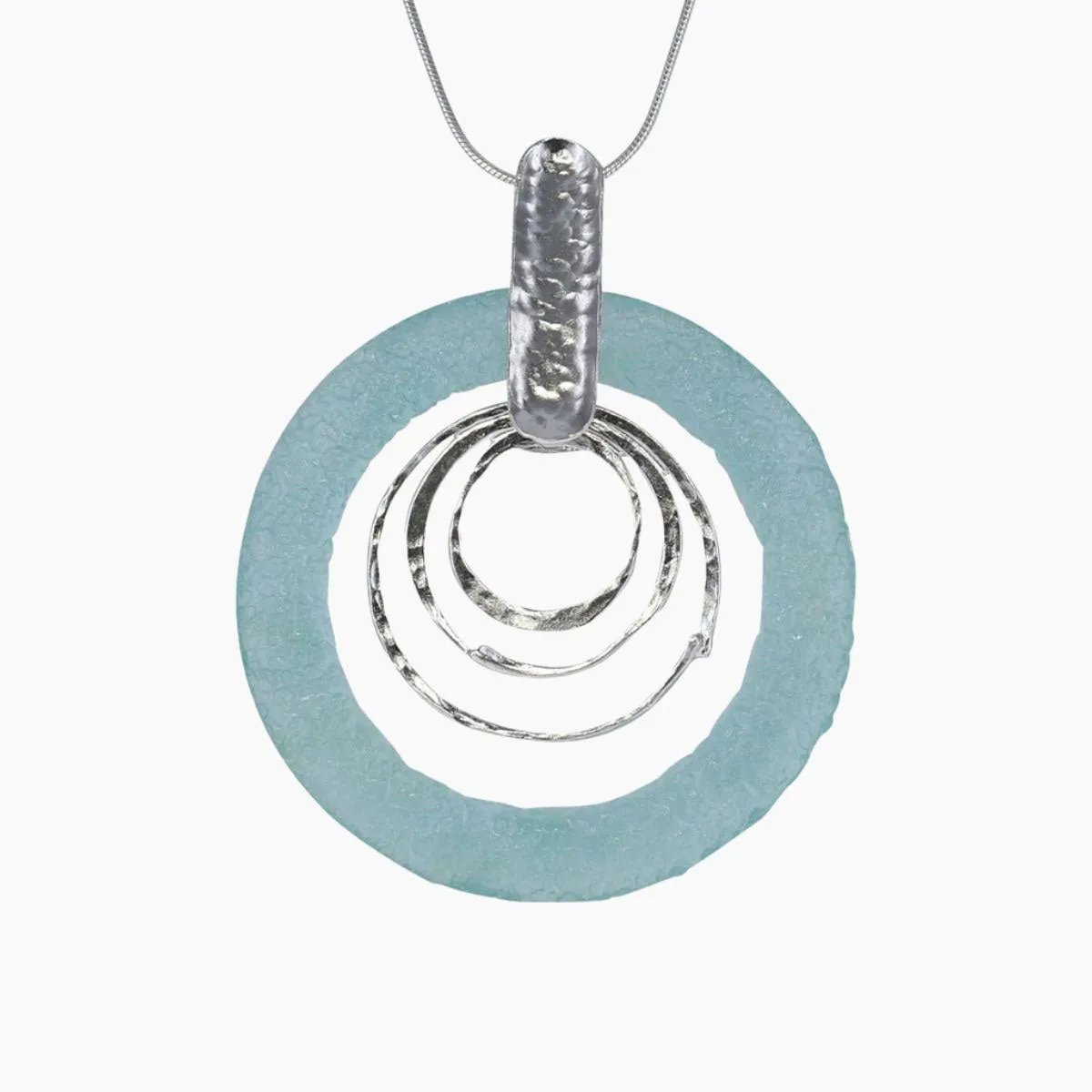 Roman Glass Concentric Circles Pendant