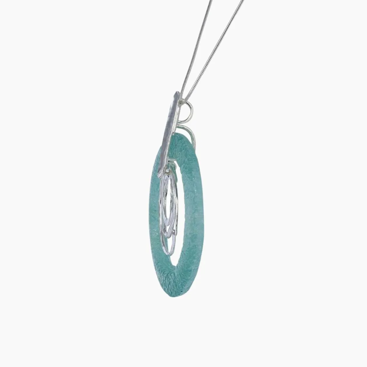 Roman Glass Concentric Circles Pendant