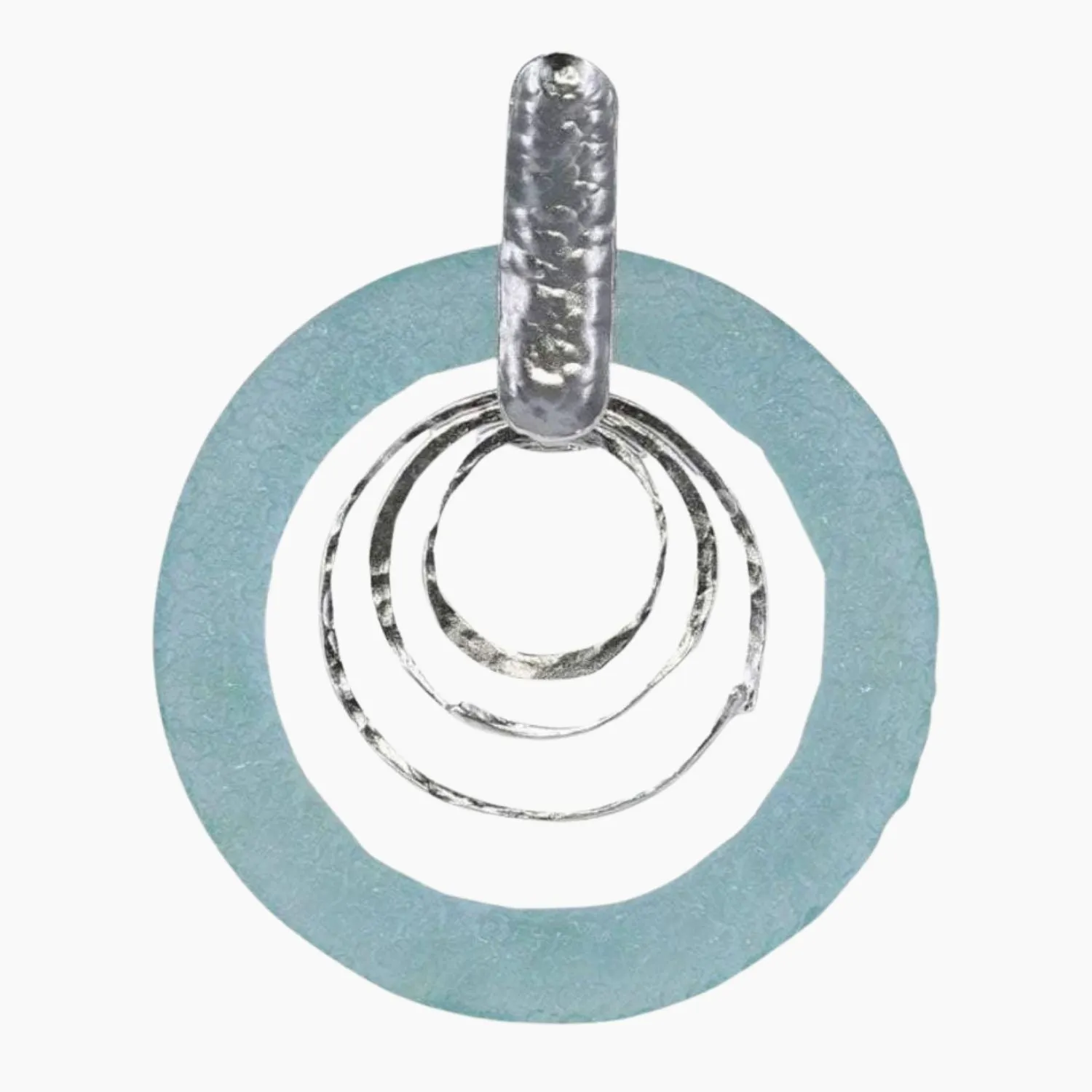 Roman Glass Concentric Circles Pendant