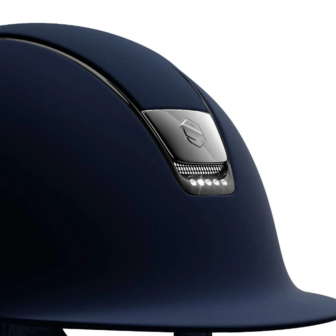 Samshield V1 Shadowmatt Hat with 5 Crystals & Dark Chrome - Navy