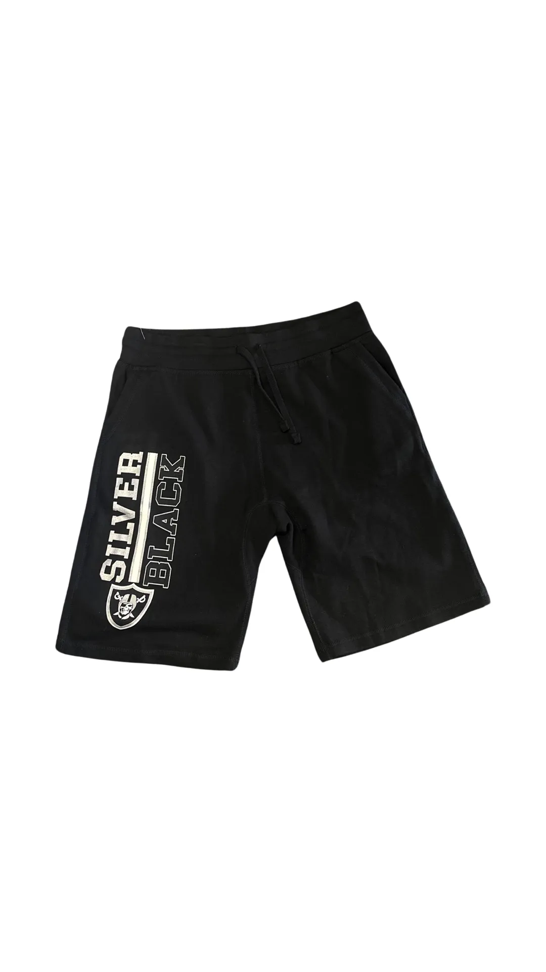 Silver Black Raider Shorts