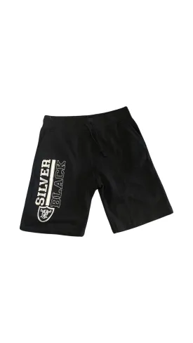 Silver Black Raider Shorts