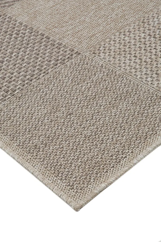 TERRACE blokcs light stone  indoor outdoor latex back Floor rug