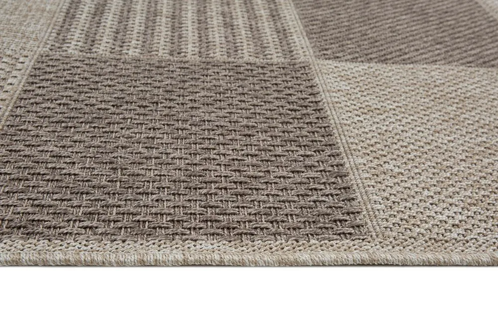 TERRACE blokcs light stone  indoor outdoor latex back Floor rug