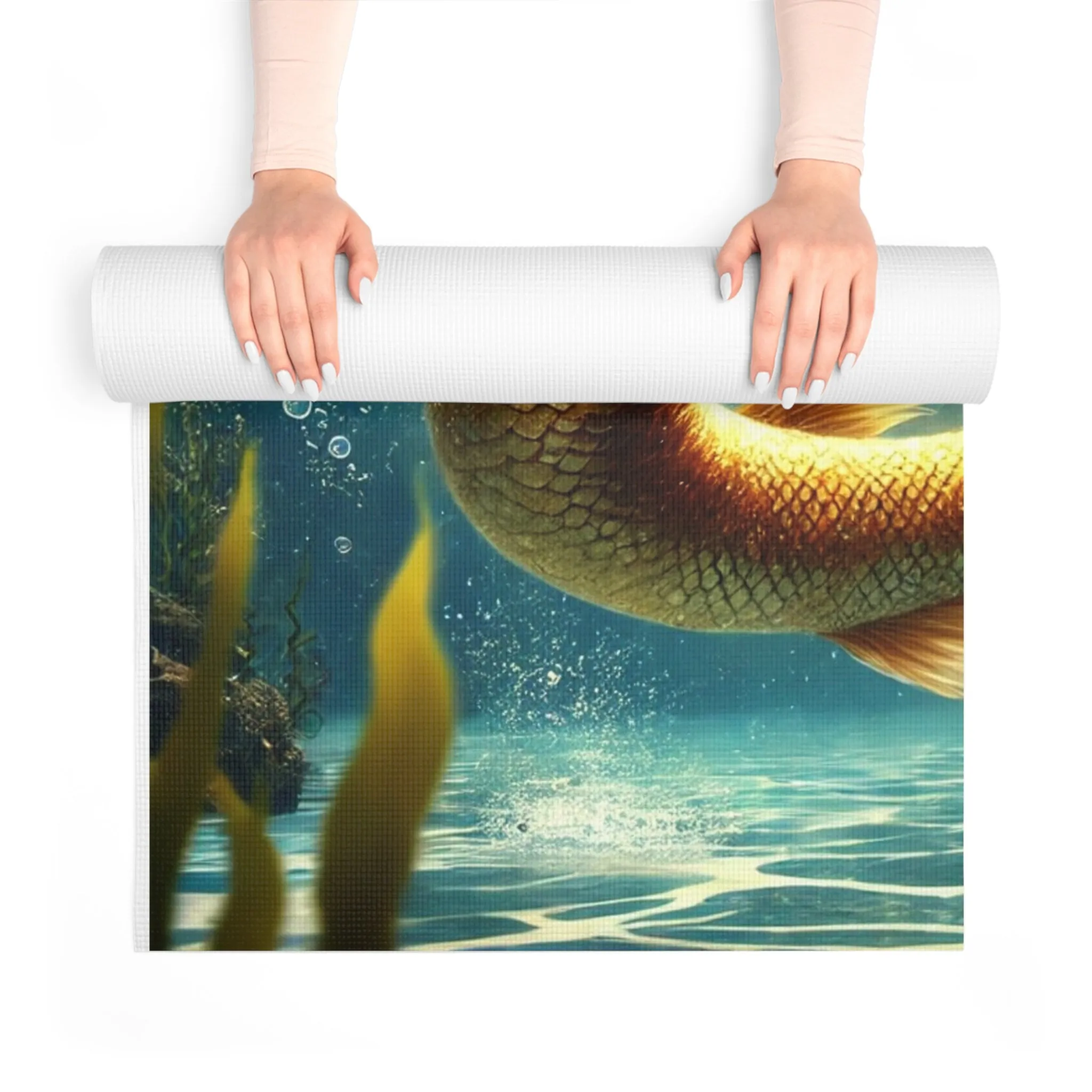 The Majestic King of the Seas: Leo Merman Yoga Mat