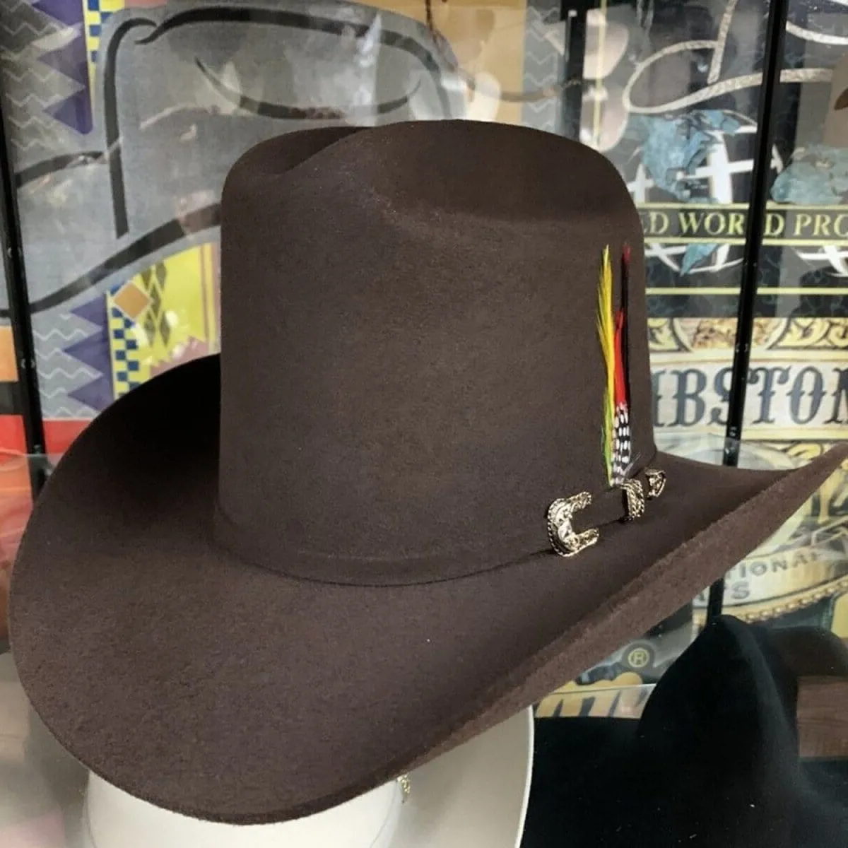 Tombstone 20X Cowboy Felt Hat Los Dos Carnales Shape Brown Chocolate TOM-2409C