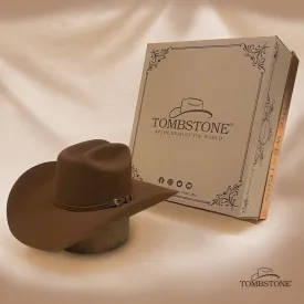 Tombstone 20X Cowboy Felt Hat Roper Shape Brown Walnut TOM-4211