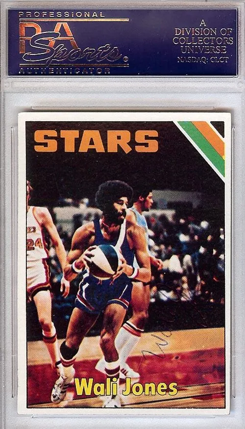 Wali Jones Autographed 1975 Topps Card #319 Utah Stars PSA/DNA #83448067