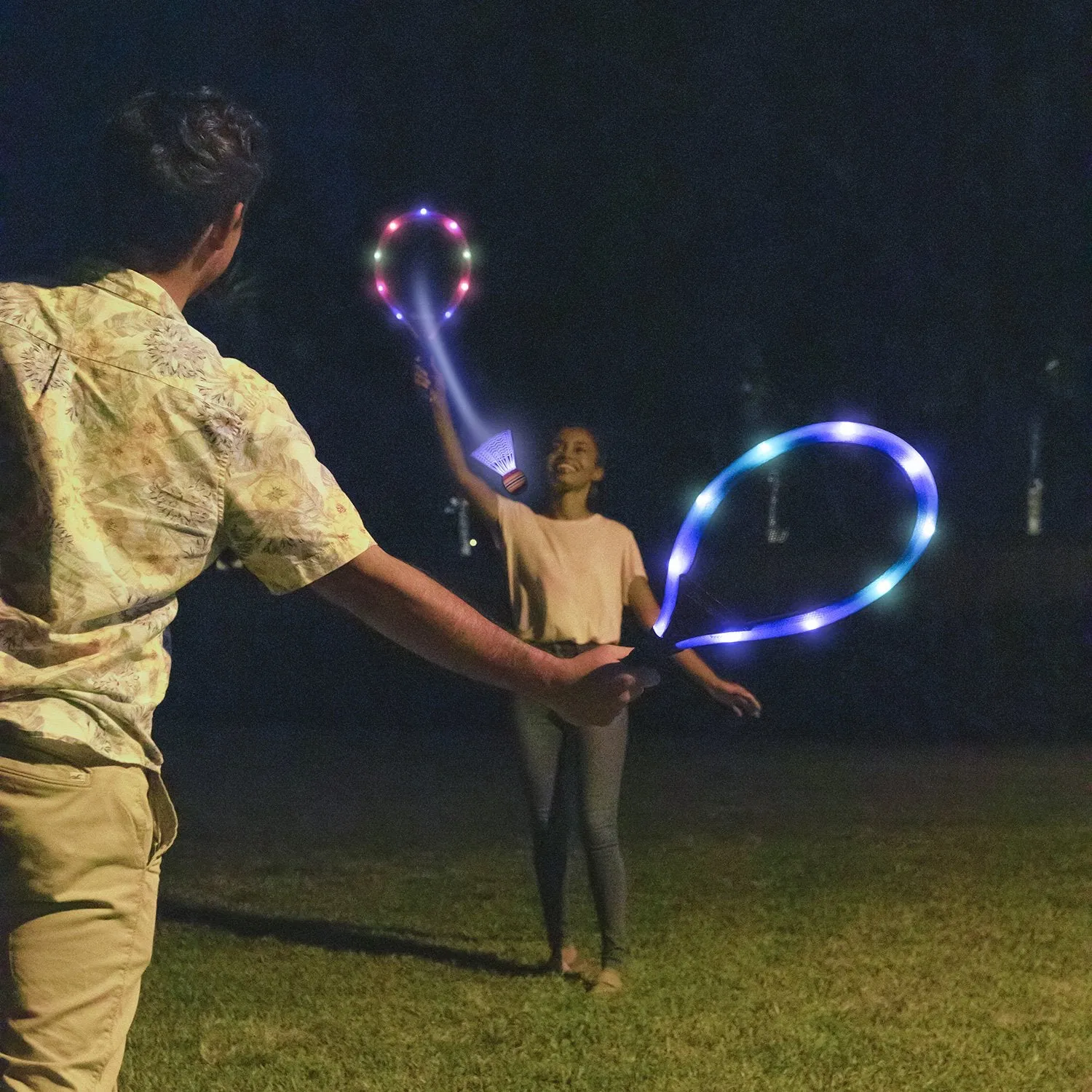 YardCandy Giant Illuminated LED Badminton Set